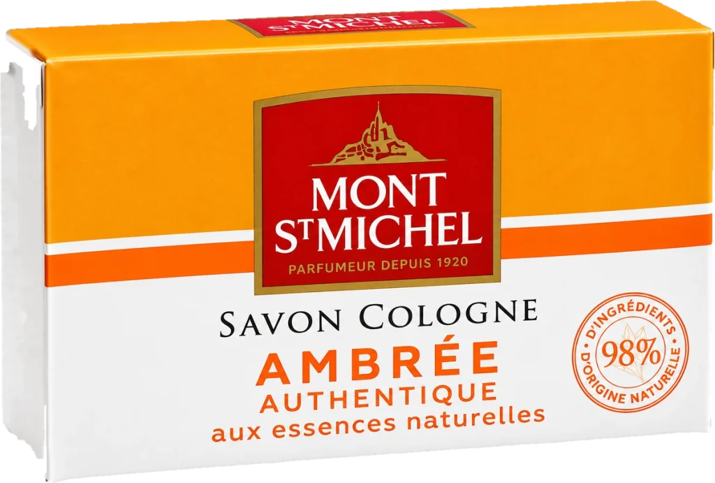 Savon Cologne Ambrée, soap box